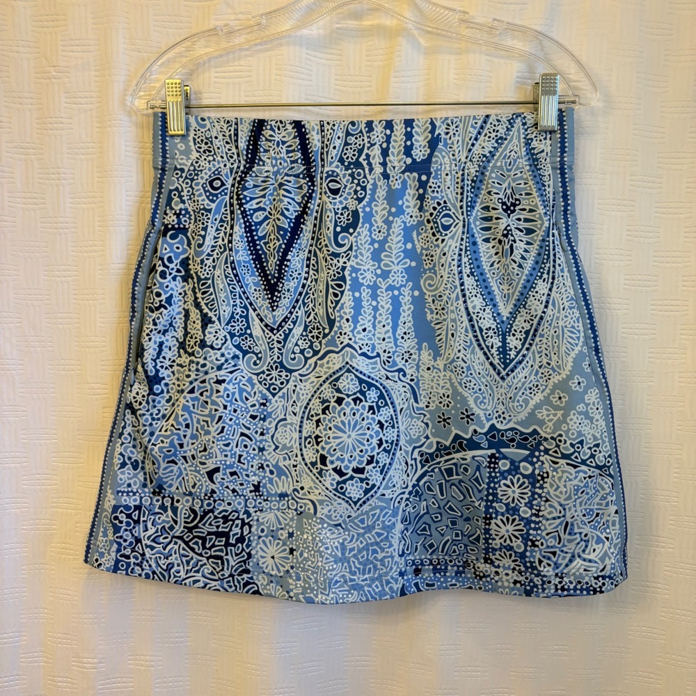 Gretchen Scott Skippy Skort Paisley Medallion Athletic Skirt Womens Size Small